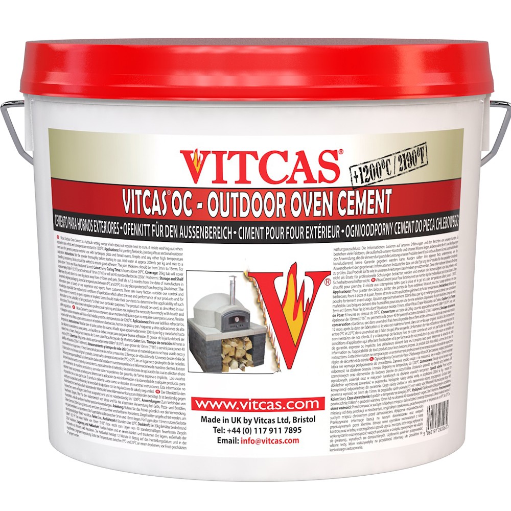 Vitcas Outdoor Oven Cement for suitable smokehouse exterior joints